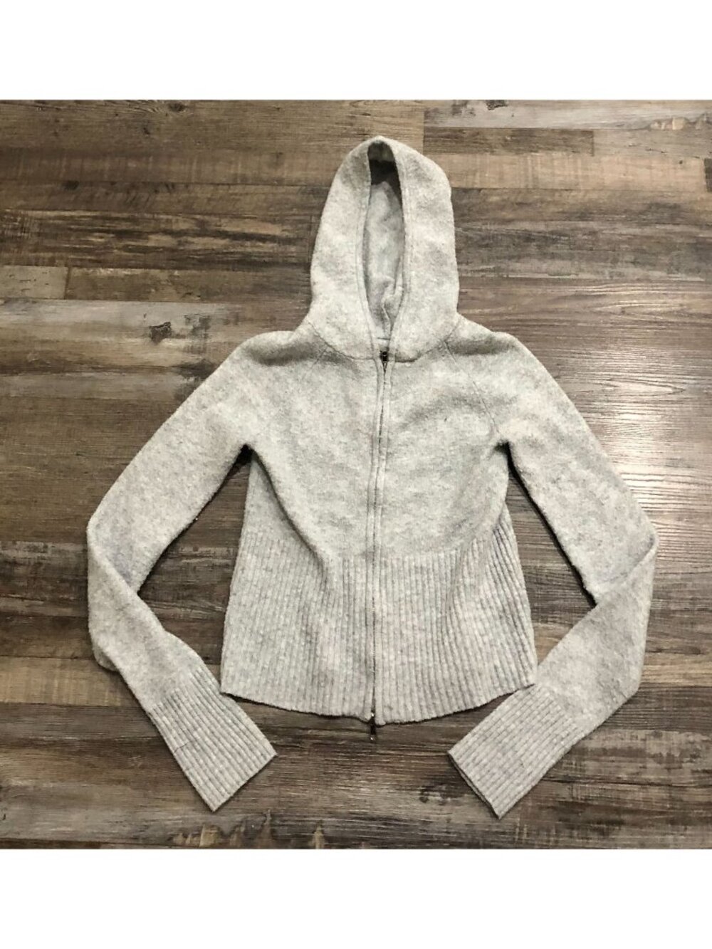 BDG Urban Outfitters Medium Gray Full Zip Hooded Sweater